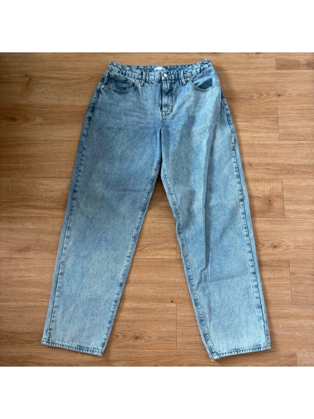 Good American Good 90’s Loose Straight Leg Jeans Blue Women’s Size 6 / 28